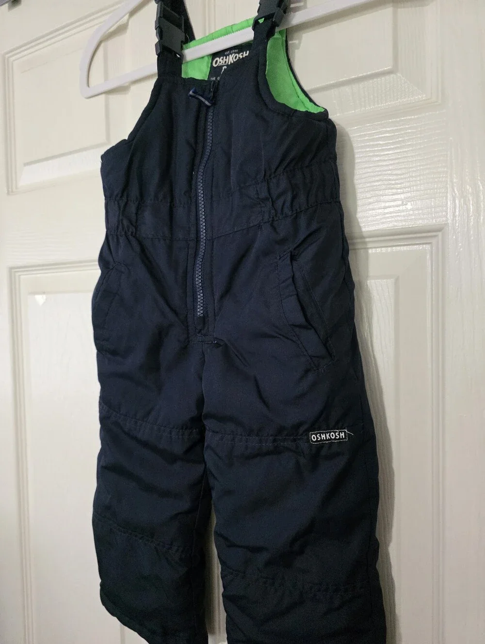 Oshkosh B'gosh Insulated Snow Bib Pants Size 2T Navy Boys Adjustable Straps